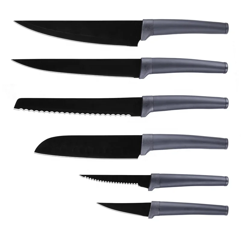 Набор кухонных ножей с антипригарным покрытием 6 шт.