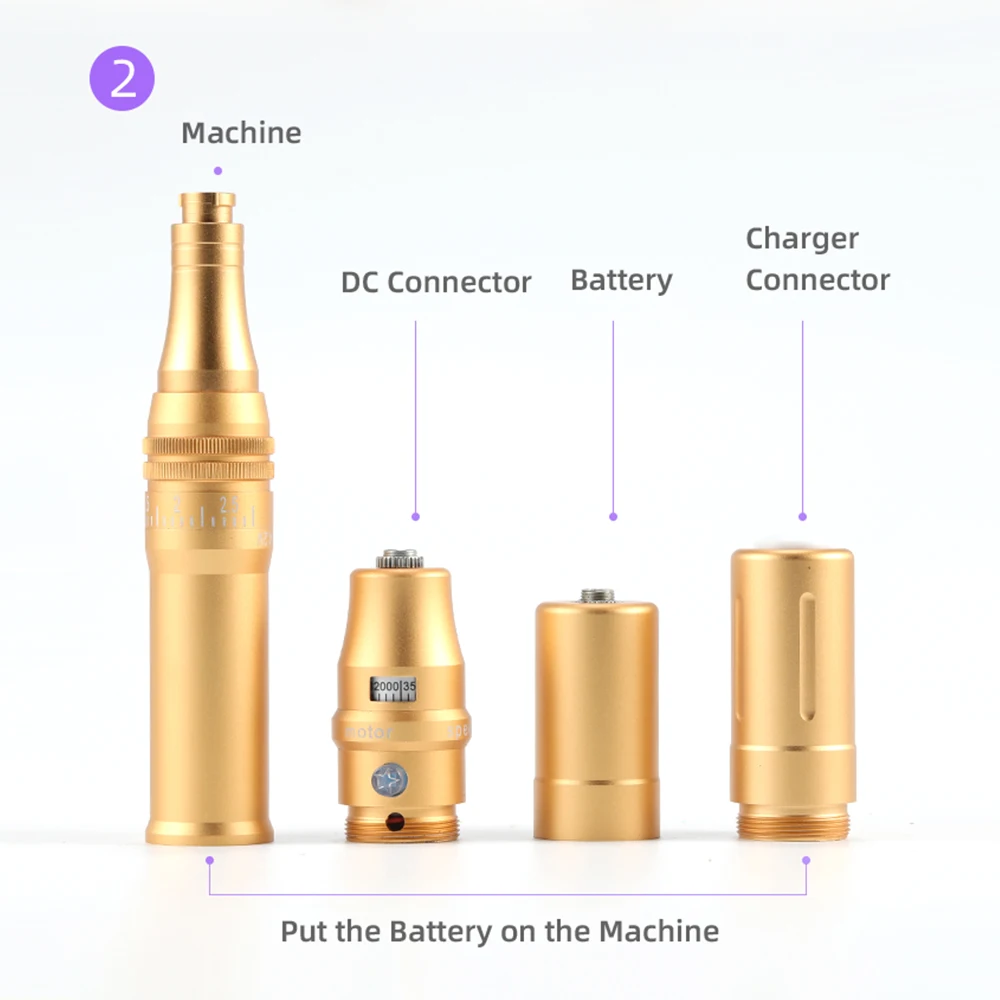 Electric portable pmu rechargeable tattoo machine