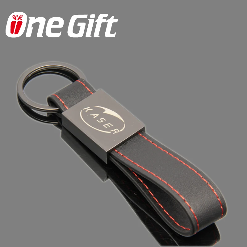 Custom leather keychain key chain gifts car metal logo keychain