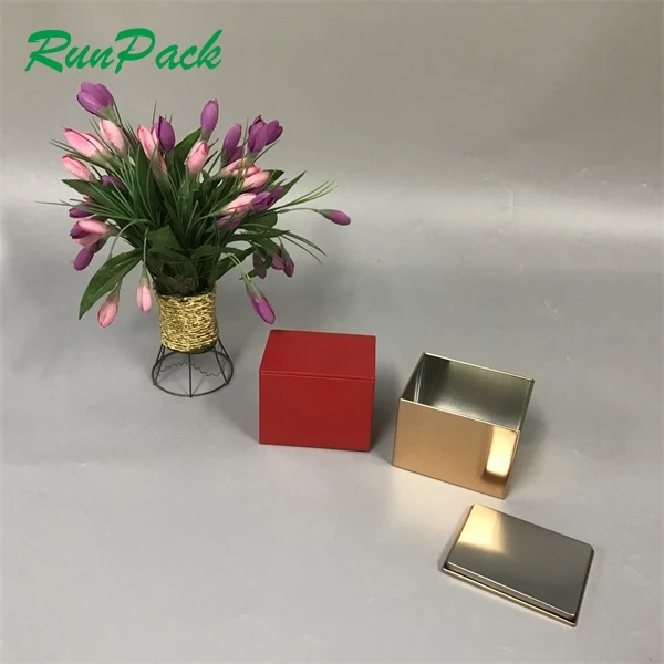 Wholesale Price Square Tea Container Tin Gift Box Packaging Metal Tin Box for Cookies Candy Nut