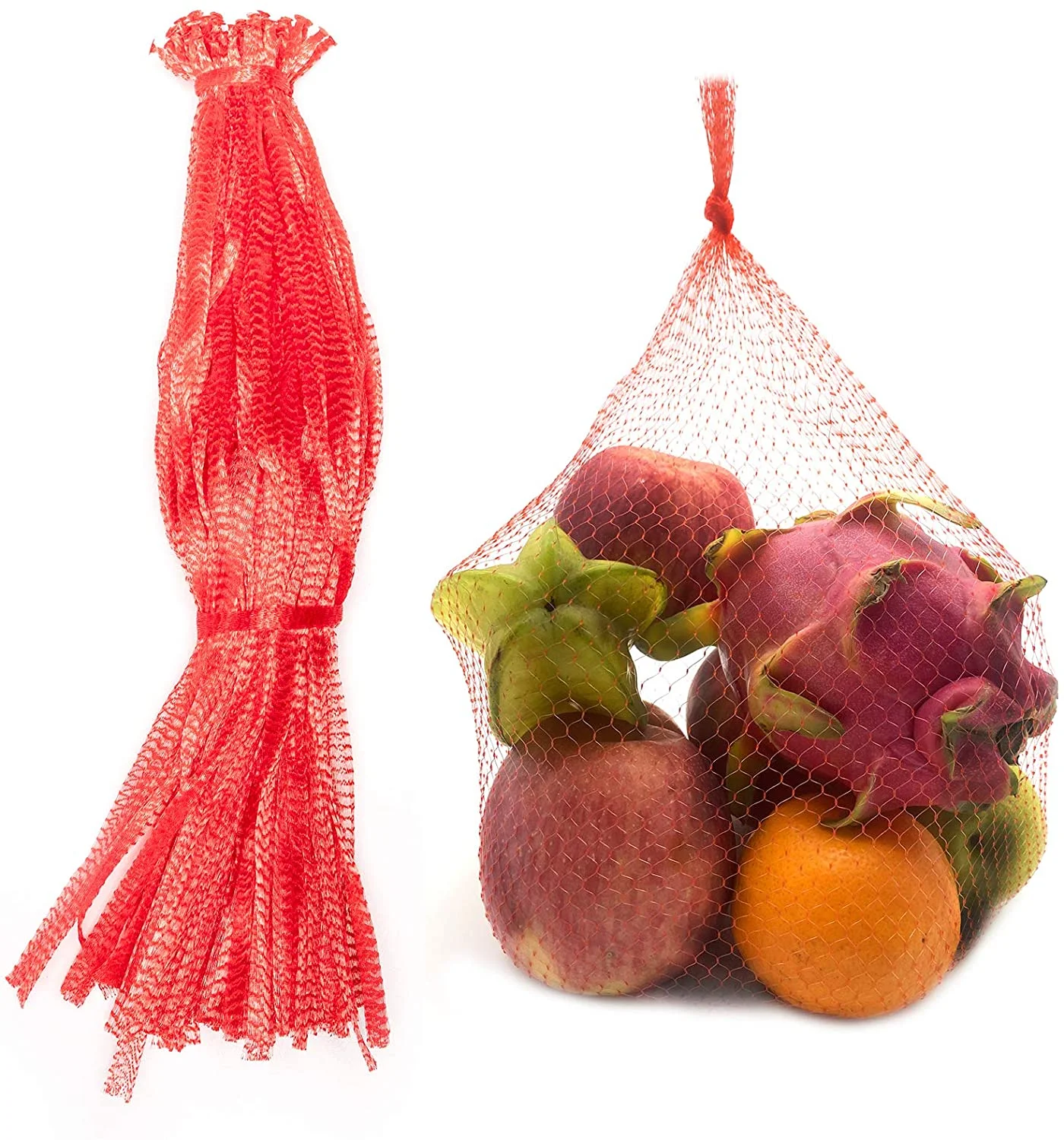 High Quality Knitted Packing Mesh Net Tubular Roll Plastic packaging net bag and net roll bag for fruits and vegetables