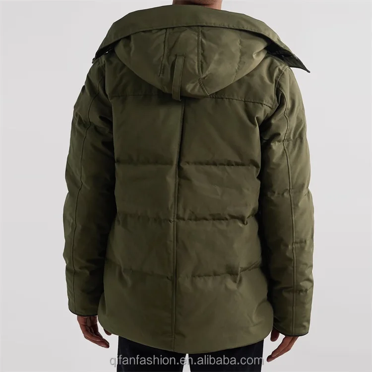 Custom plain white windbreaker padded bubble puffer down jacket for men
