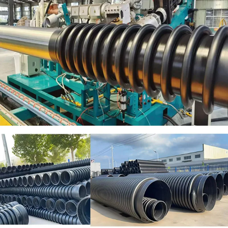 Высококачественные композитные трубы из полиэтилена высокой плотности HDPE труба Krah гофрированная пластиковая дренажная трубка