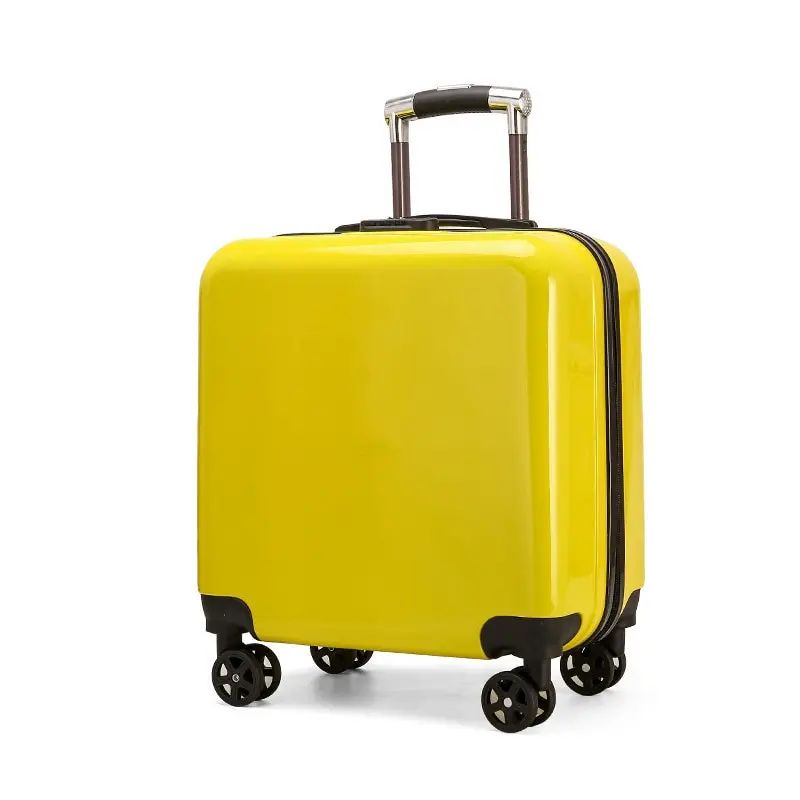 Fashionable hard trolley luggage airport urban luggage business travel lightweight plastic mini suitcase packaging box