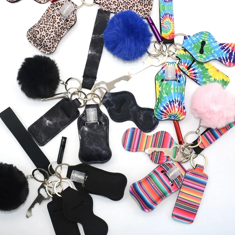 Build Your Own Self Defense Keychain Set Accessories Women Safety Self-defence Gadgets Wristlet Bottle Opener Keychain