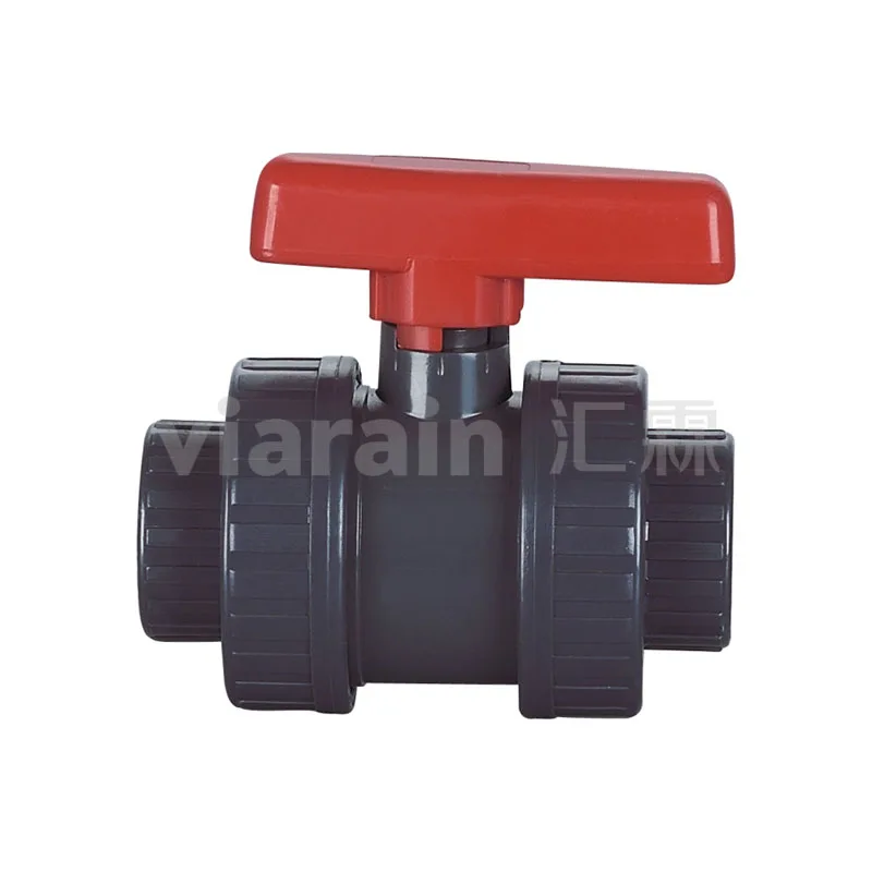 Пластиковый итальянский дизайн ABS Ручка ПВХ корпус клапана двойной шаровой клапан