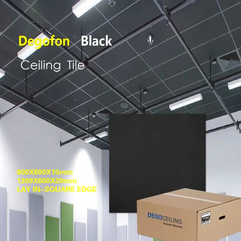 Ceiling Fireproof Tiles Rockwool Board For Floating Soundproof Panel Studio Acoustic Panels White Deofon Mineral Wool