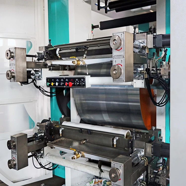 4+4 Color Double Side PE Woven Sack Flexo Printing Machine