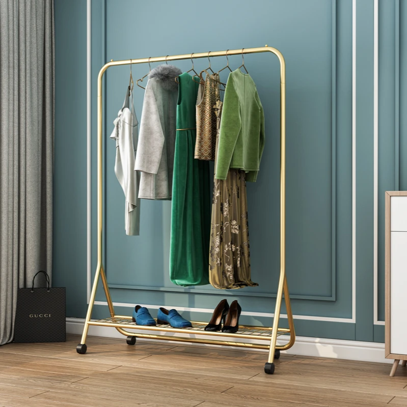 
RTS Modern multifunctional metal coat rack free floor standing clothes tree hanger coat rack 