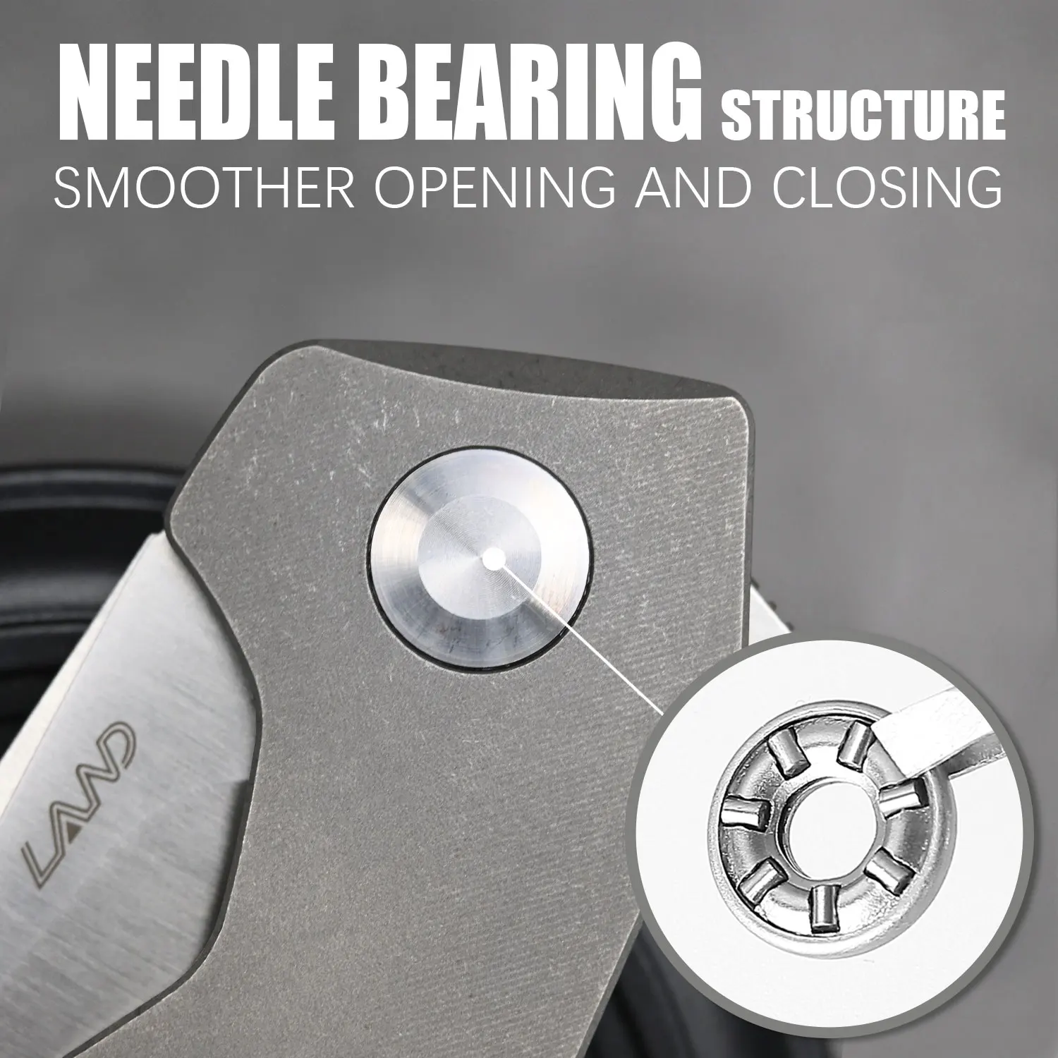 LAND 140 Pocket Folding Knife VG10 Blade TC4 Handle Needle Roller Bearing Hardcore Outdoor Camping Survival Knives