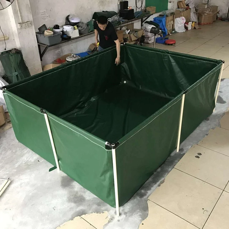 
china large commercial tarpaulin aquarium fish pond seller pvc plastic fish farming tank 