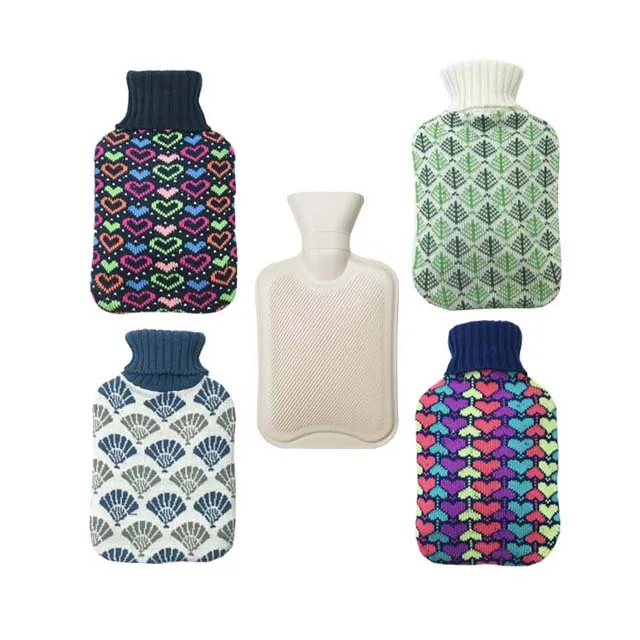 Cheapest Rubber Hot Water Bottle BS CE Standard Promotional Rubber 2L Hot Water Bottle with Cover