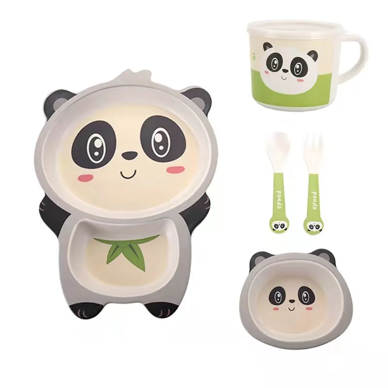 Настраиваемая детская посуда из бамбукового волокна/детский обеденный набор из коровы