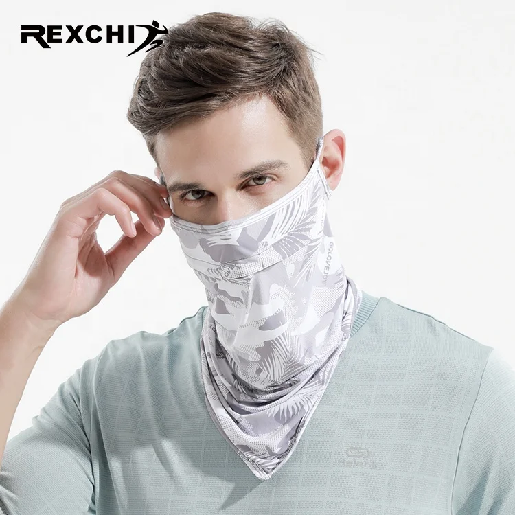 Солнцезащитный Бесшовный шарф REXCHI XTJ66 для мужчин уличная спортивная треугольная маска-бандана лица с принтом на