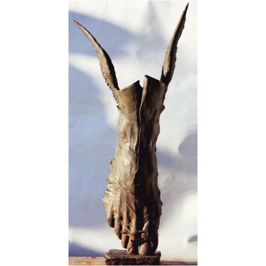 Abstract foot Flight of Mercury Bronze Sculpture