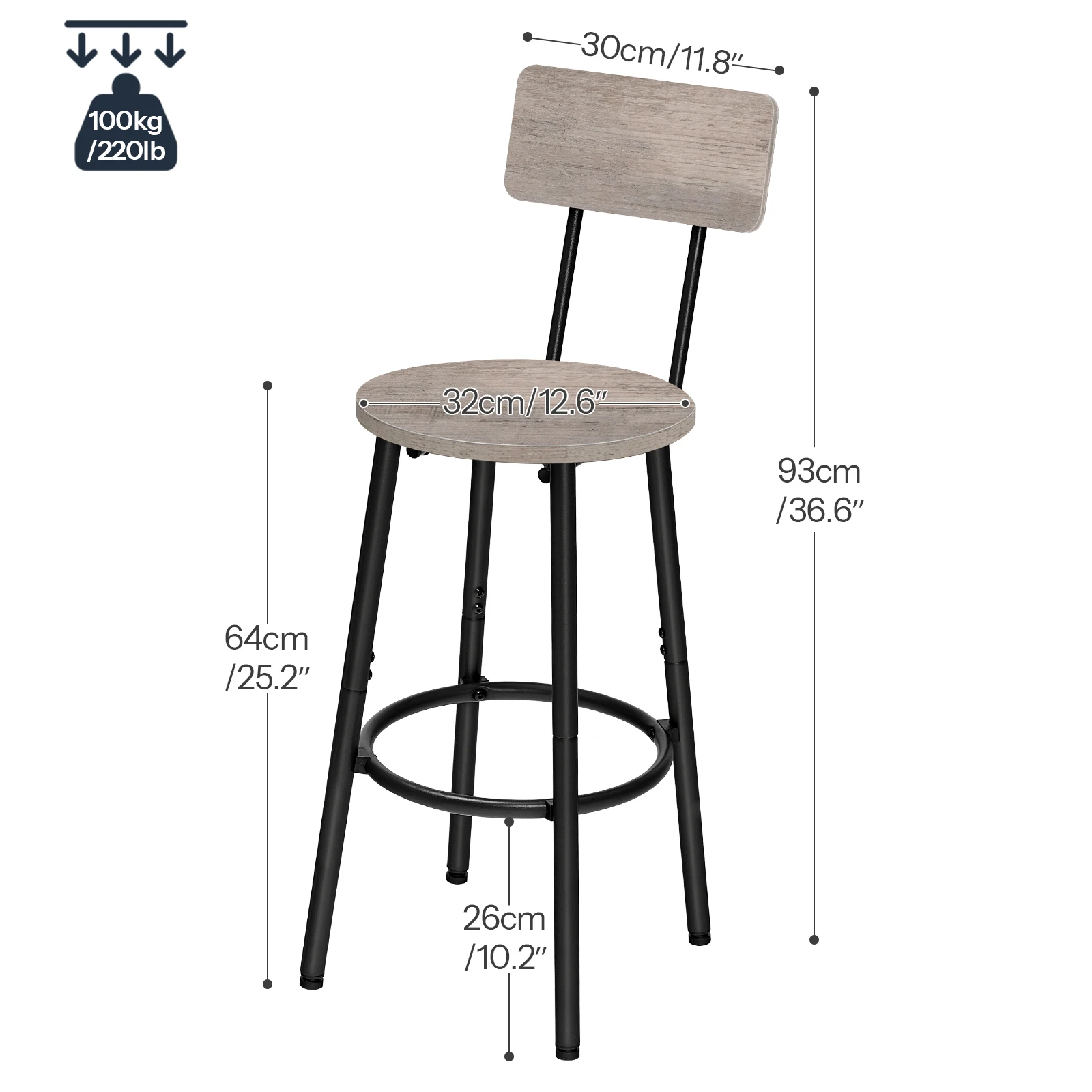 Wholesale Dining Chairs, HOOBRO Brand Dining Stools with Back, Counter Chair Set of 2 for Dining Room