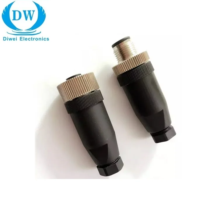 Новый дизайн промышленной мельницы углом IP67 5/8/12 штепселный M12 Водонепроницаемый Электрический разъем с ПВХ кабель PUR