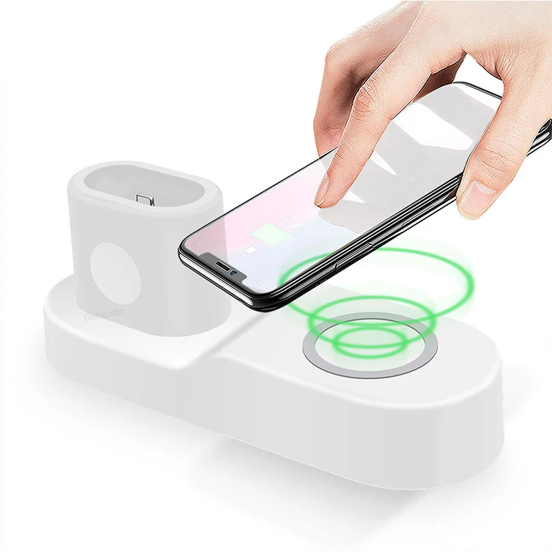 New arrival! USB Power strip 4 in 1 Fast Wireless Charger Fast Charging 10W Qi Wireless Station for iPhone for smart watch