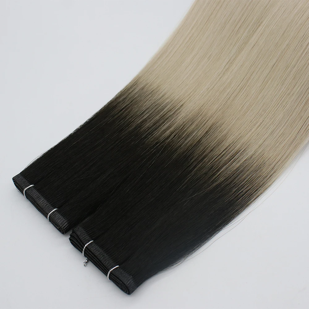 Changshunfa Russian hair Thick Full End Machine Flat Weft Cuticle Aligned Remy Virgin Double Drawn Hair Extensions