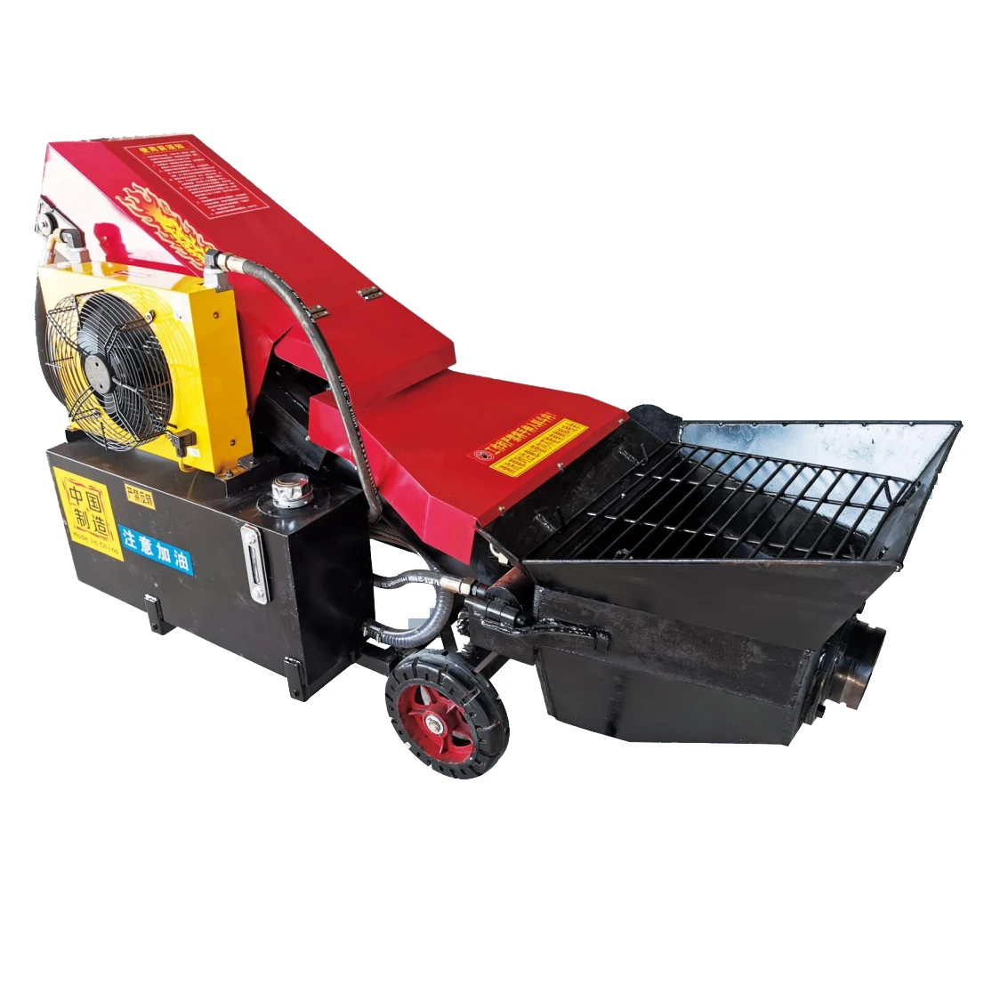 Small diesel or electric engine portable concrete pump mixer