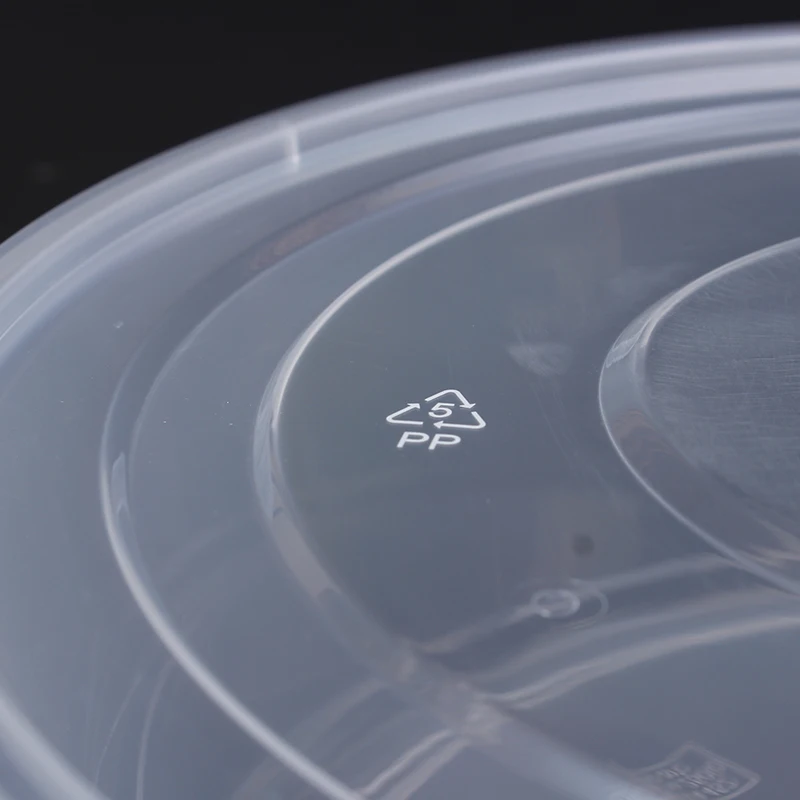 Transparent round 1000ML to 3500ML BPA Free PP Eco-friendl microwave food storage container Disposable large carrying box Clear
