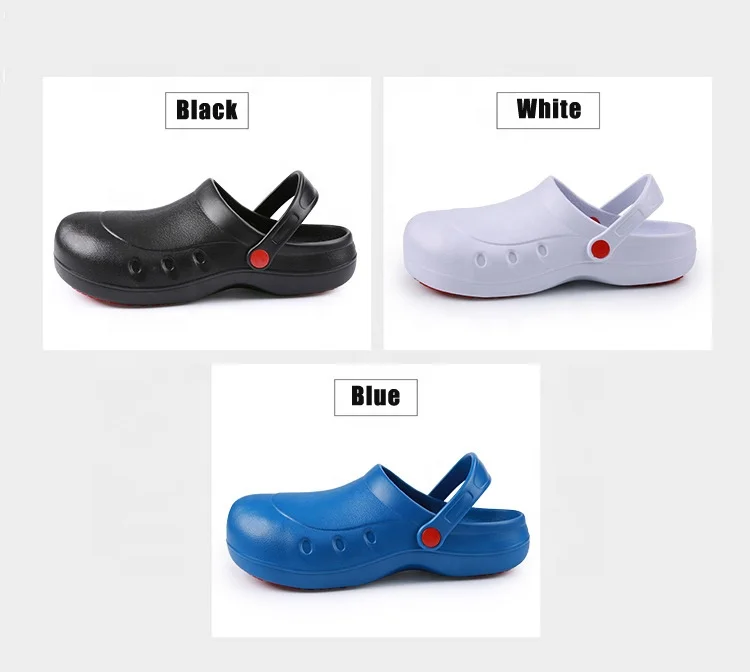 Factory Wholesale Unisex Food Industry Steel toe Waterproof Anti Slip Oil Proof Chef Shoes Hospital Nurse clog safety shoes