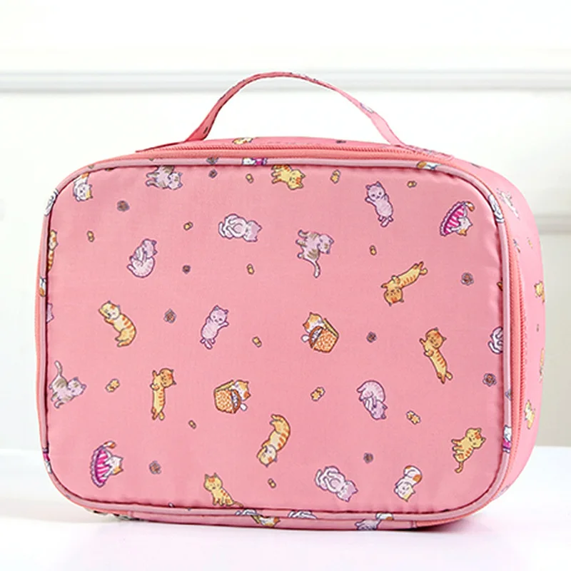 New Feather pattern Organizer Multifunction Makeup Case Portable Travel Cosmetic Bags for Women