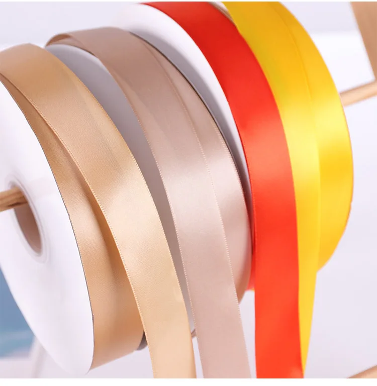 Ammy  2.5cm Polyester Ribbon 91m Plain High Quality Polyester  Flower Packaging Material Gift Ribbon
