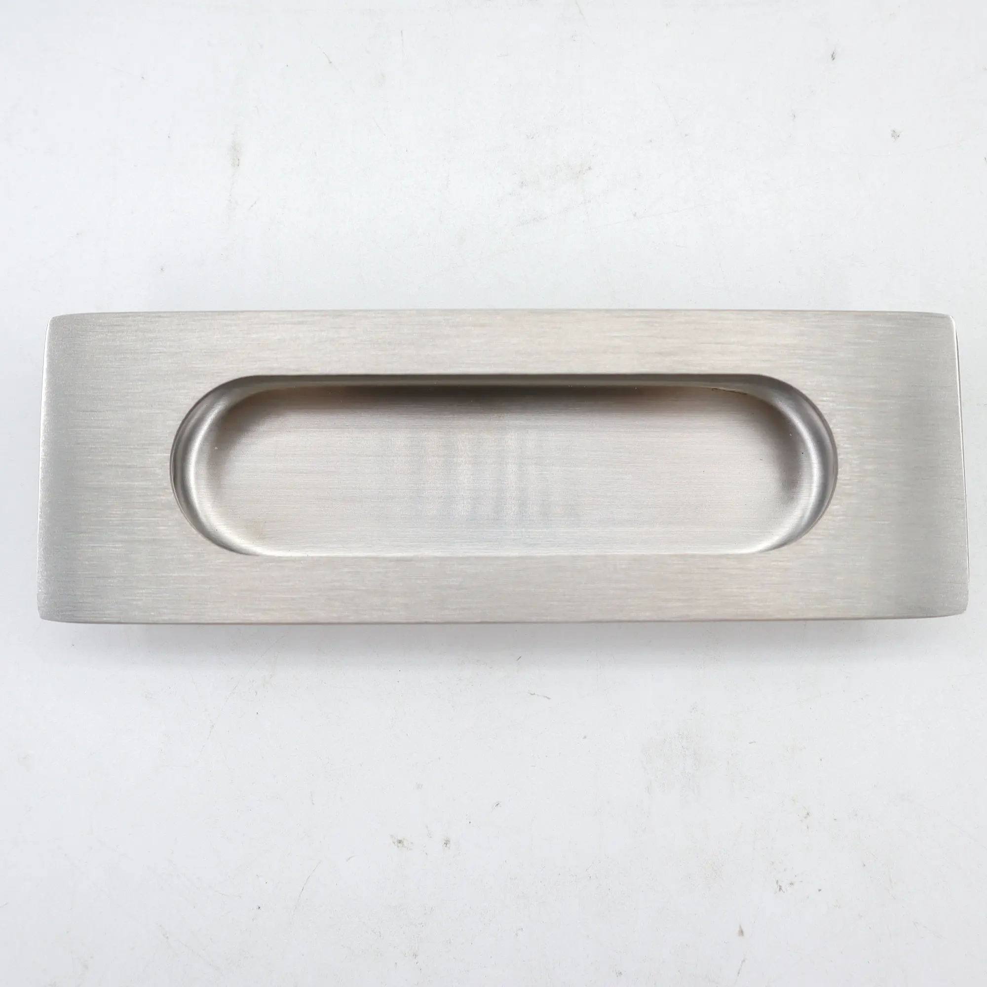 Hidden Recessed Pull Handle Stainless Steel Oval Flush Concealed Furniture Handle for Door Drawer Cupboard Cabinet Sliding Door