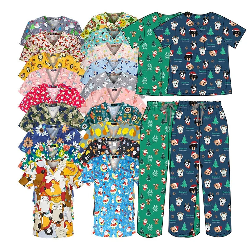 Manufacturer Wholesale Dental Hospital Doctor Nursing Uniforms Custom Logo Fashionable Medical Women Spa Scrubs Uniforms Sets