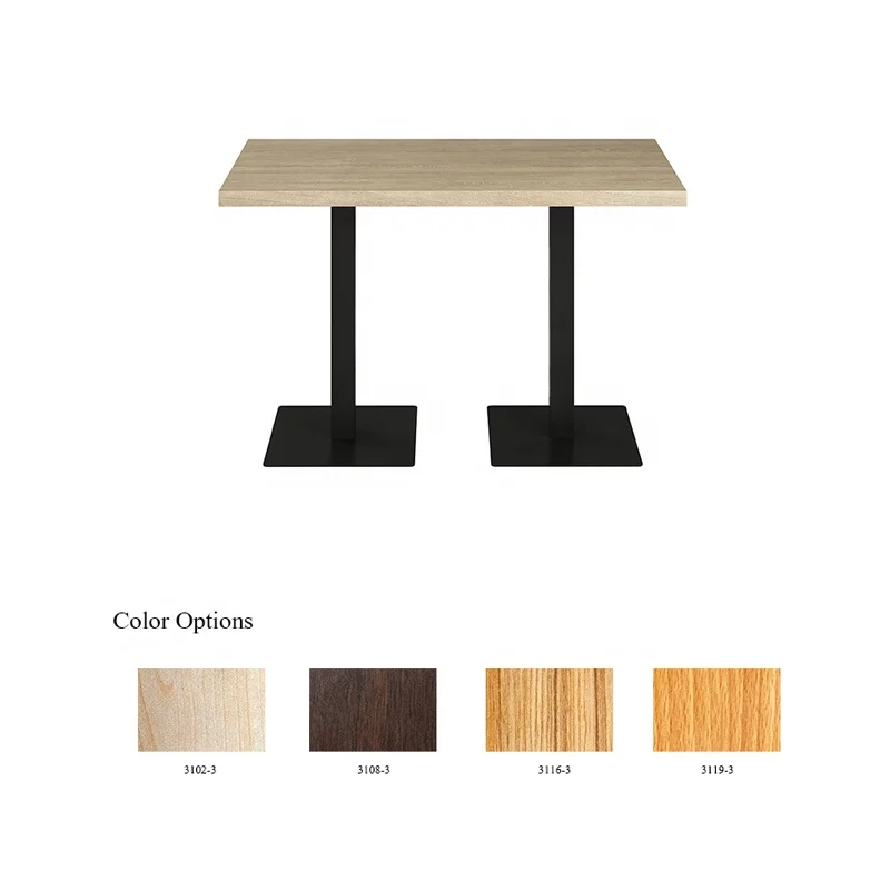 (SP-RT009) Hot sale good quality coffee shop commercial furniture square modern wooden restaurant