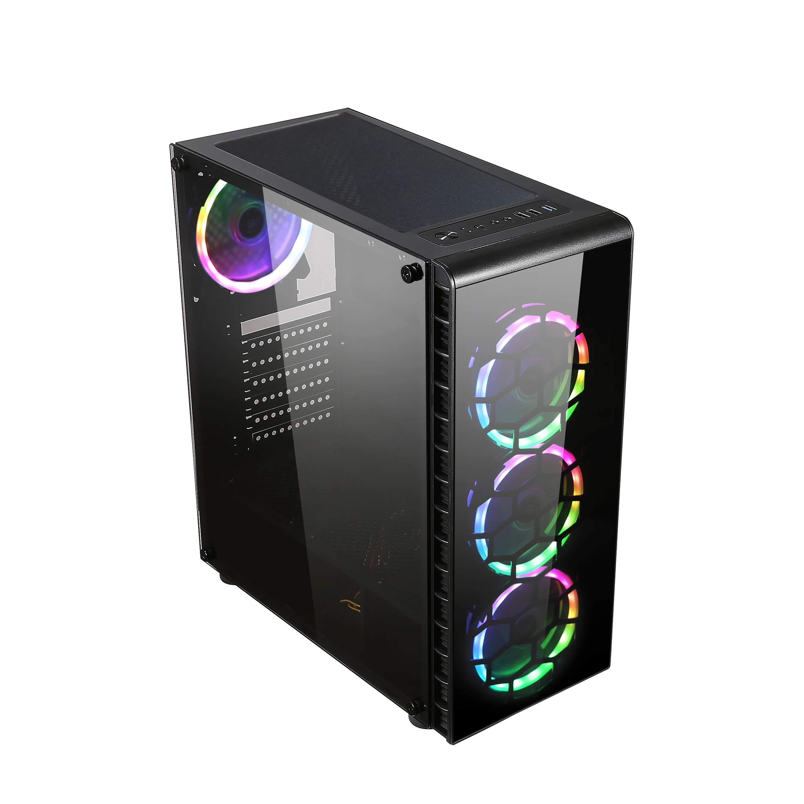 192-1 ATX PC Gamer Case закаленное стекло SPCC рамка компьютерный шкаф RGB Вентилятор охлаждения ПК игровой чехол для компьютера башни настольный корпус