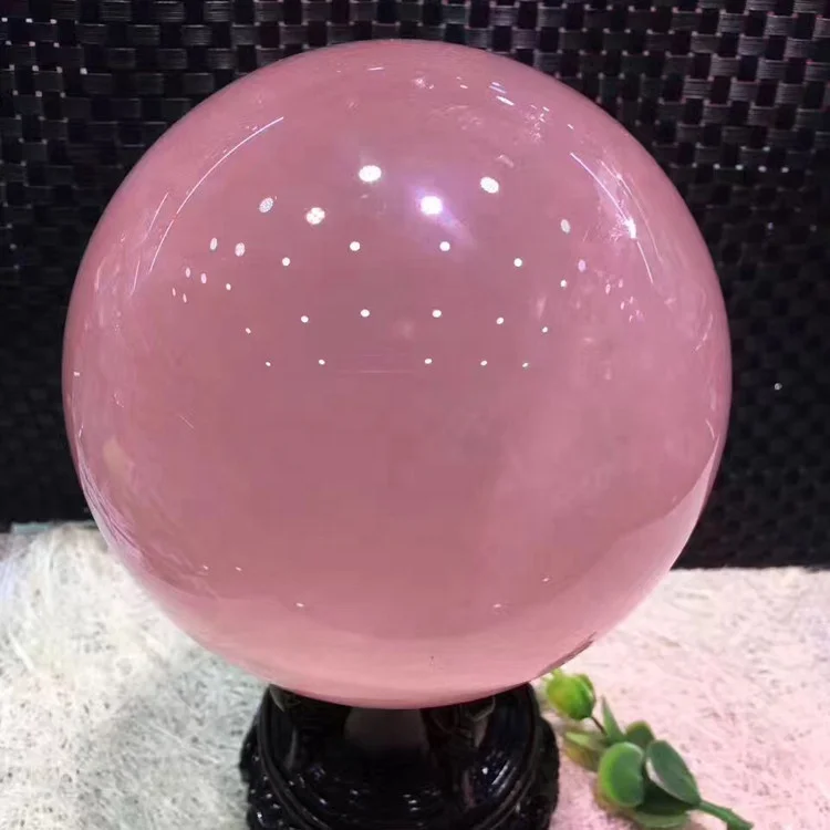 
Polished Natural Pink Rose Quartz Decorative Crystal Spheres Magic Crystal Balls For Sale 
