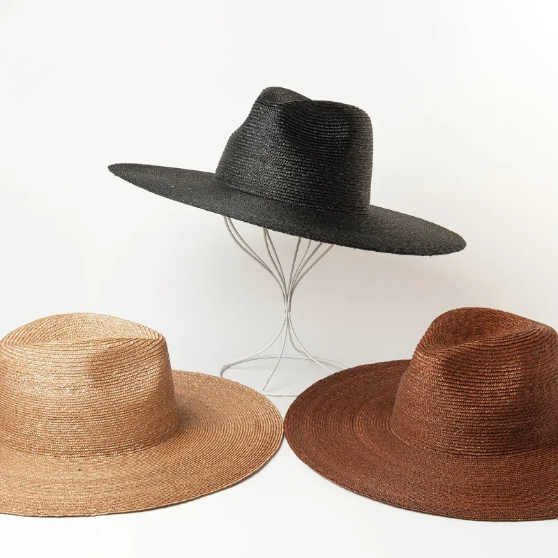 2022 New Fashion Multi Colors Panama Wheat Straw Hats Beach Sun Hat For Women and Men
