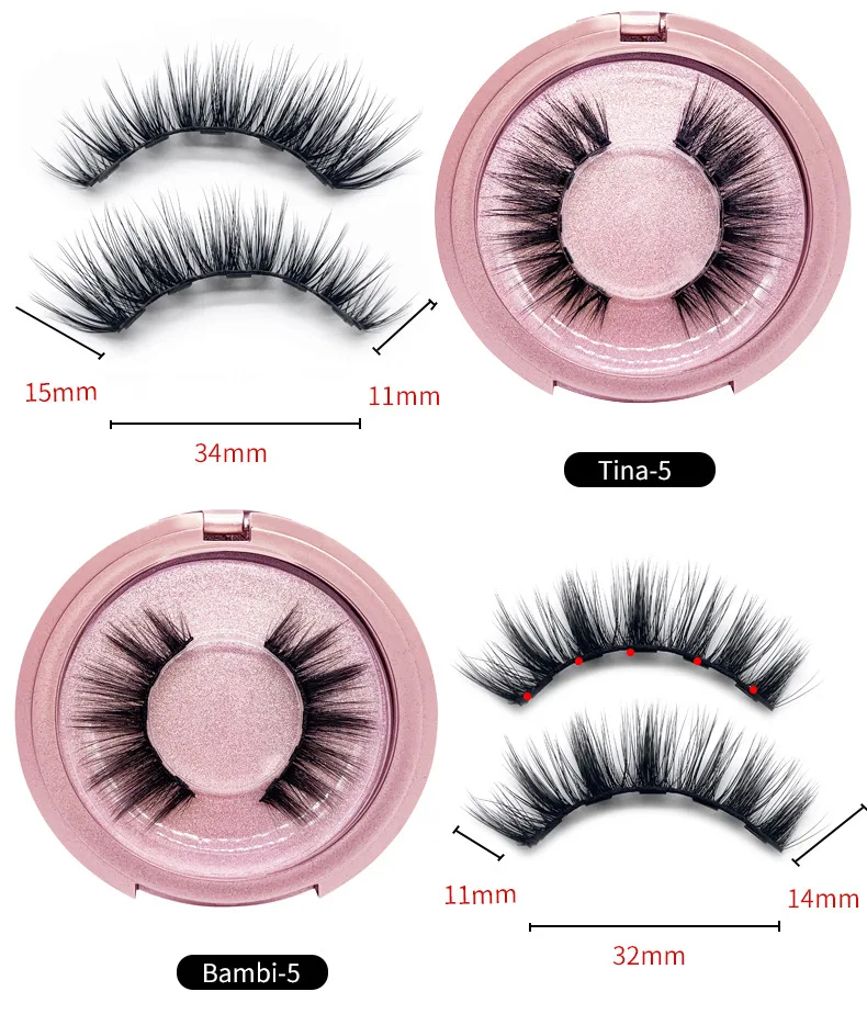 SHEENLASH Top sale 3D mink silk lashes Magnetic Eyelashes with 5 magnets