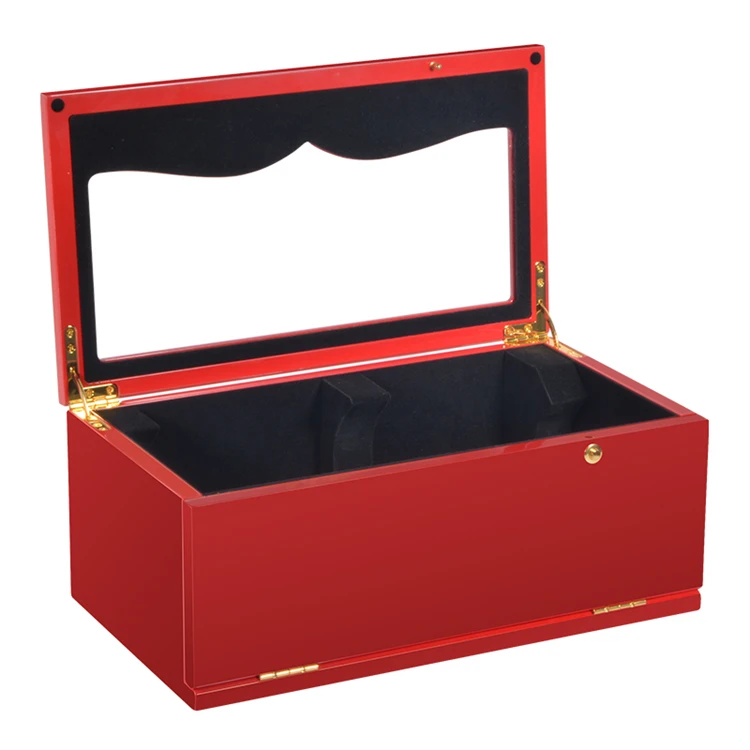 Wine box Custom logo luxury wooden wine gift packaging boxes