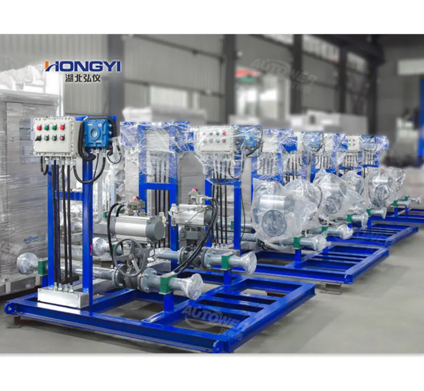 SS316 steel skid-mounted filling platform solution with loading arm pump batch controller flowmeter valve for Olefin Methanol