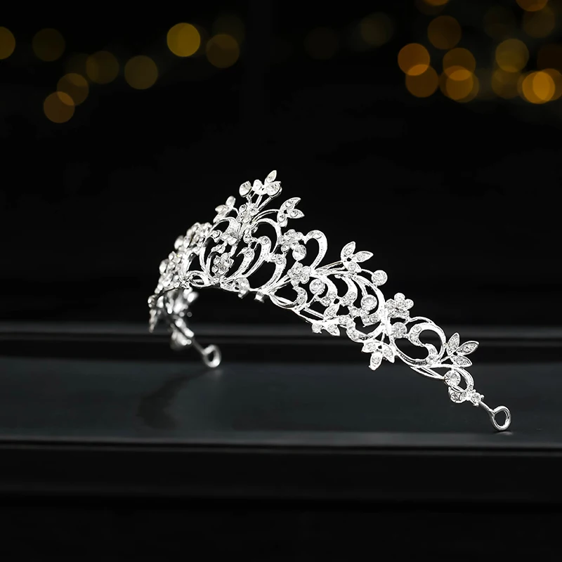 Элегантная Танцующая Орхидея для невесты, алмазная корона для свадебной вечеринки, аксессуары для волос
