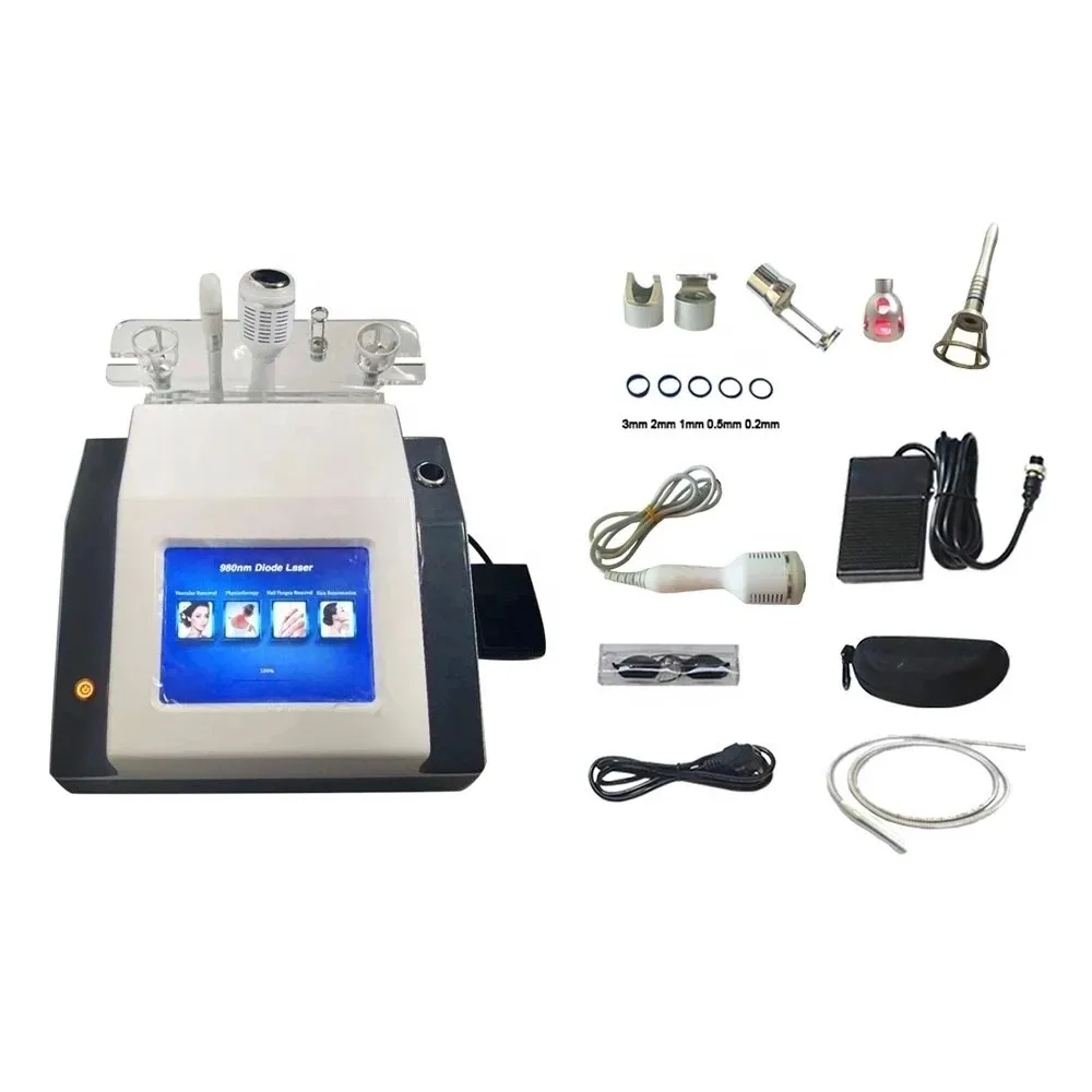 2023 Factory Direct Sale 4 IN 1 Nail Fungus Spider Red Blood Portable Vein Therapy 980 Nm Diode Laser Vascular Removal Machine