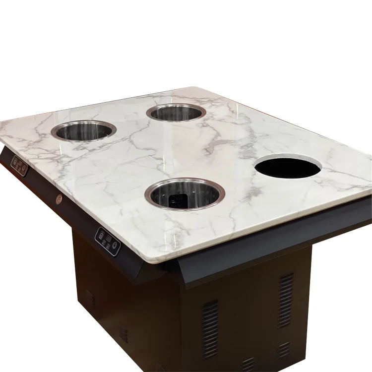 Convenient Design Commercial Metal Restaurant Hot Pot Dining Table Restaurant Furniture