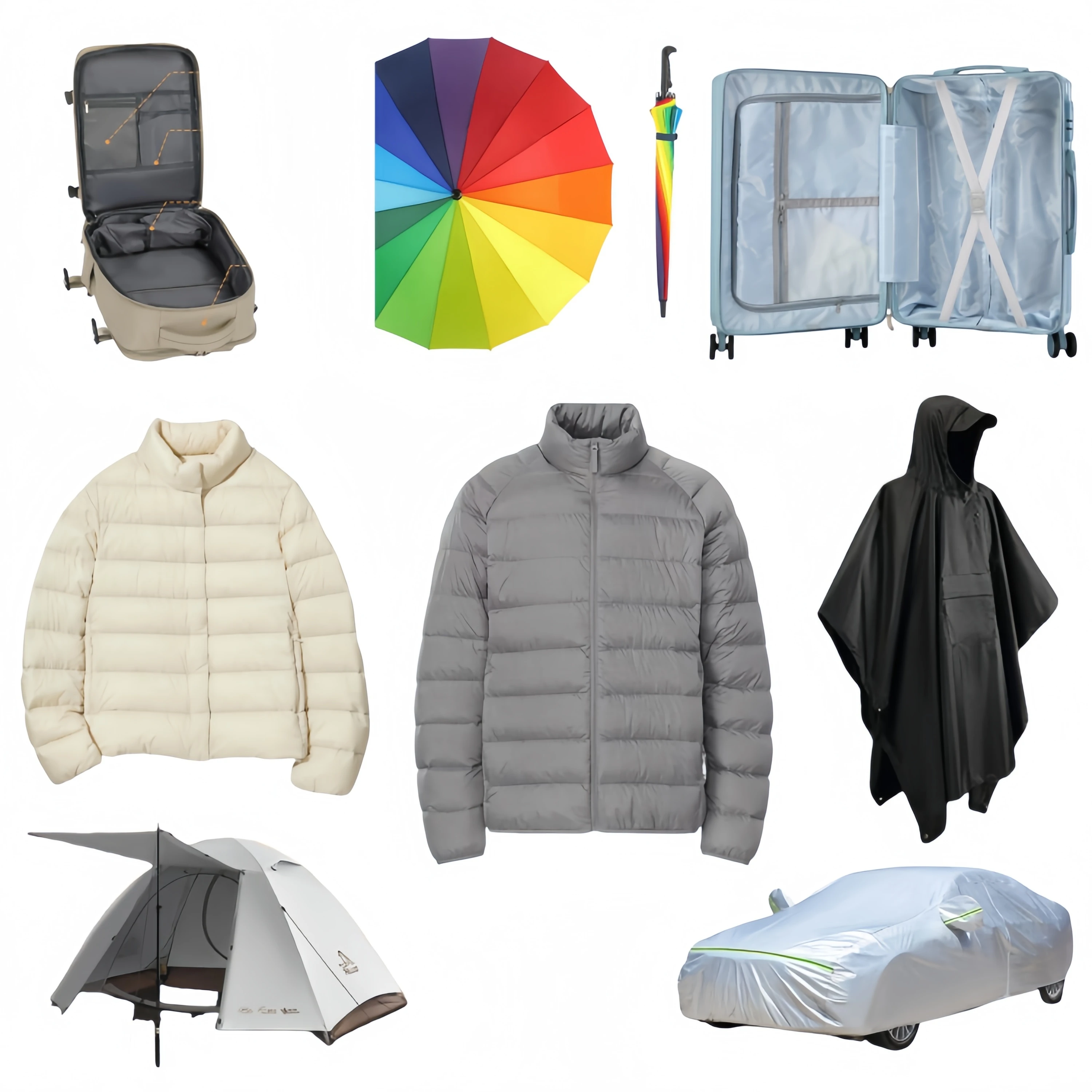 Factory Price 210T Taffeta Fabric Down Jacket Outer Fabric 380T Warm Windproof Jacket Lining Nylon Taffeta Fabric