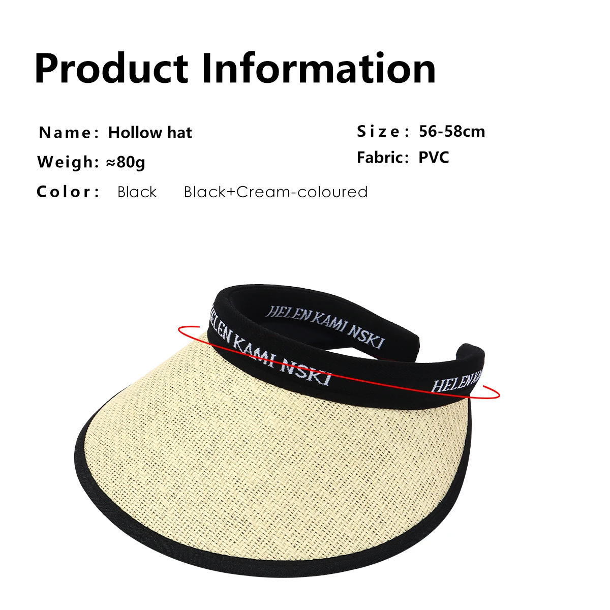 Customizable High Quality White Sport Visor Cap Adults Adjustable Straw Gorras Embroidery Logo Stylish High Unisex Outdoor