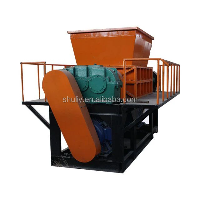 Car Body Shredder Scrap Car Crushing Machine Industrial Wood Double Shaft Shredder