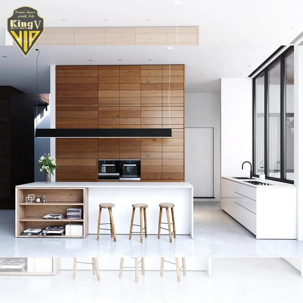 2022 European Style Kitchen Cabinet Kitchen Units Set Modern Cuisine  white Glossy Kitchen Cabinet