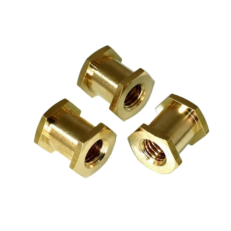 Factory Custom Copper Brass Fastener M2 - M30 Hex Brass Nut CNC Auto Motorcycle Parts