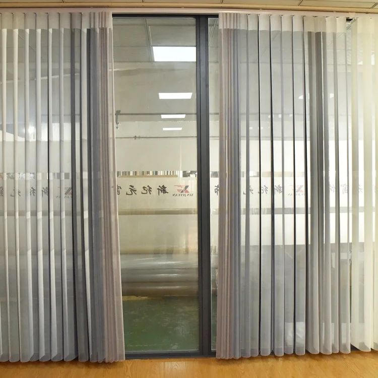 Wholesale Plain Manual Polyester Vertical Blackout Curtain Dream Blind Fabrics