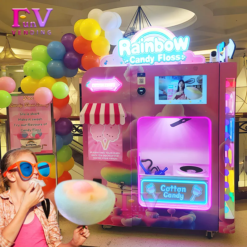 Low-cost and high-profit unmanned vending machine candy floss vending machine at music festival party