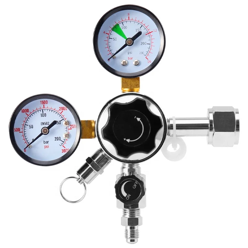 Professional High Pressure Soda Water W21.8  Co2 Regulator 0-150 Psi Soda Bottle Cylinder Regulator