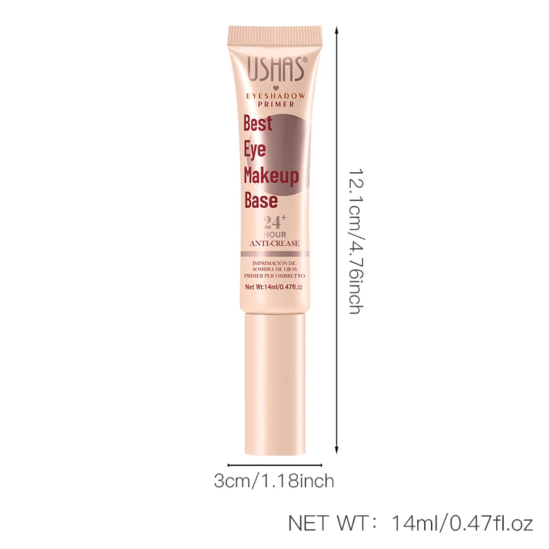 USHAS OEM/ODM Custom  Wholesale  Skin- friendly Hot selling Long-lasting, not take off makeup waterproof eyeshadow eye primer