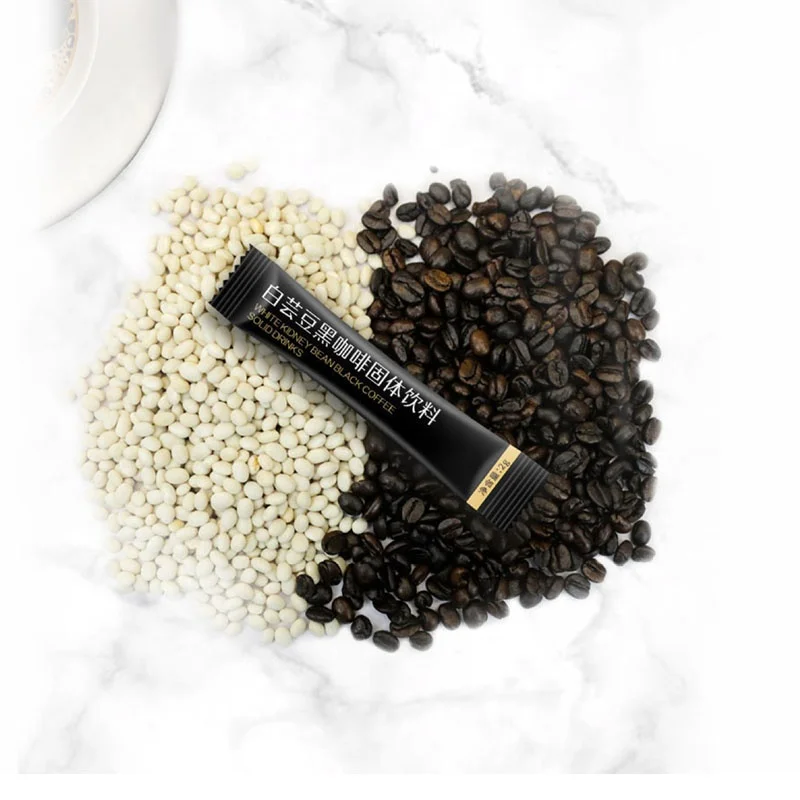 Wholesale instant coffee Yunnan white kidney bean black coffee solid drink OEM customized processing
